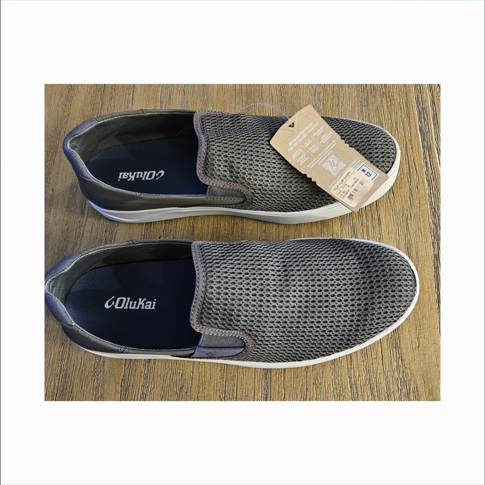 Olukai Men's Gray Slip-On Shoes - Picture 3 of 6